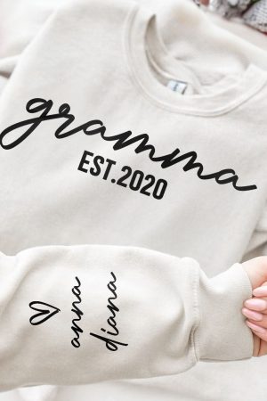 Grandma Est Custom Name - Personalized Sweatshirt