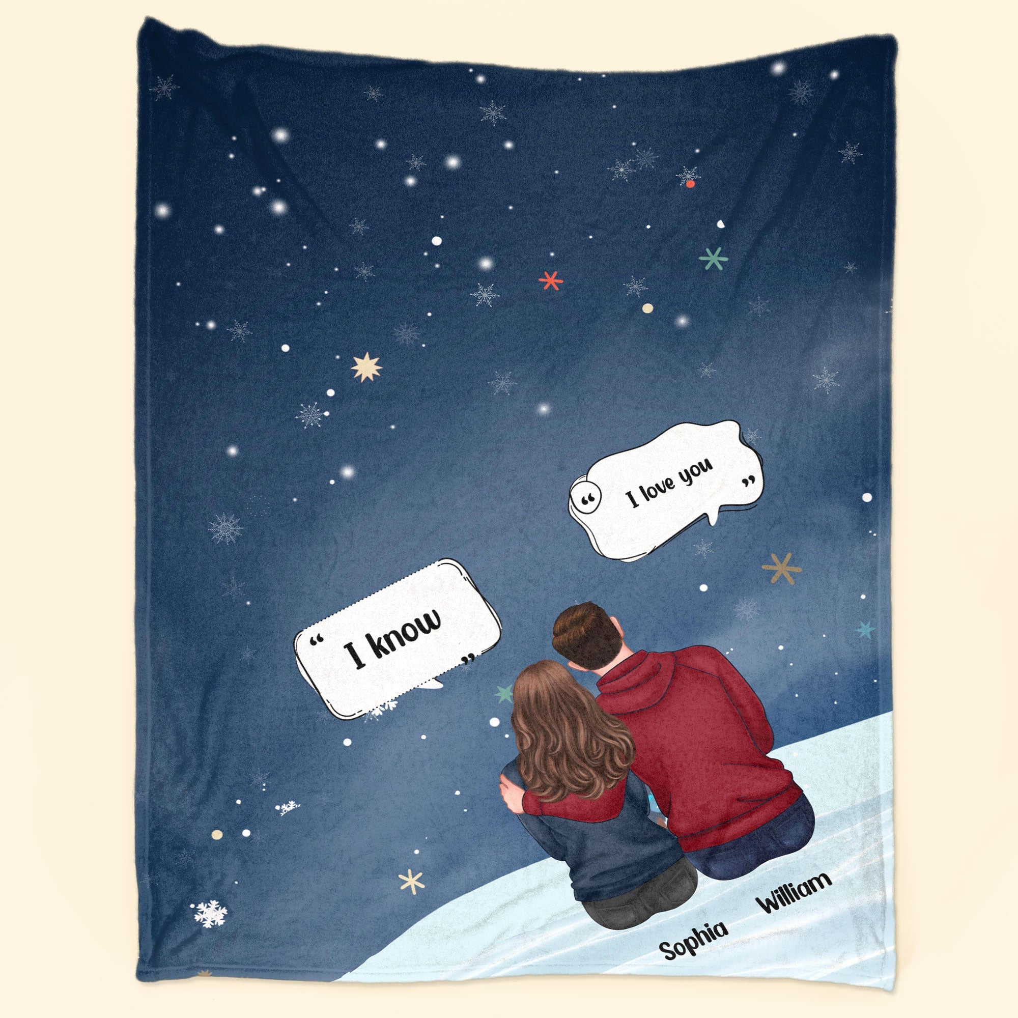 I Love You, I Know - Personalized Blanket Big Size