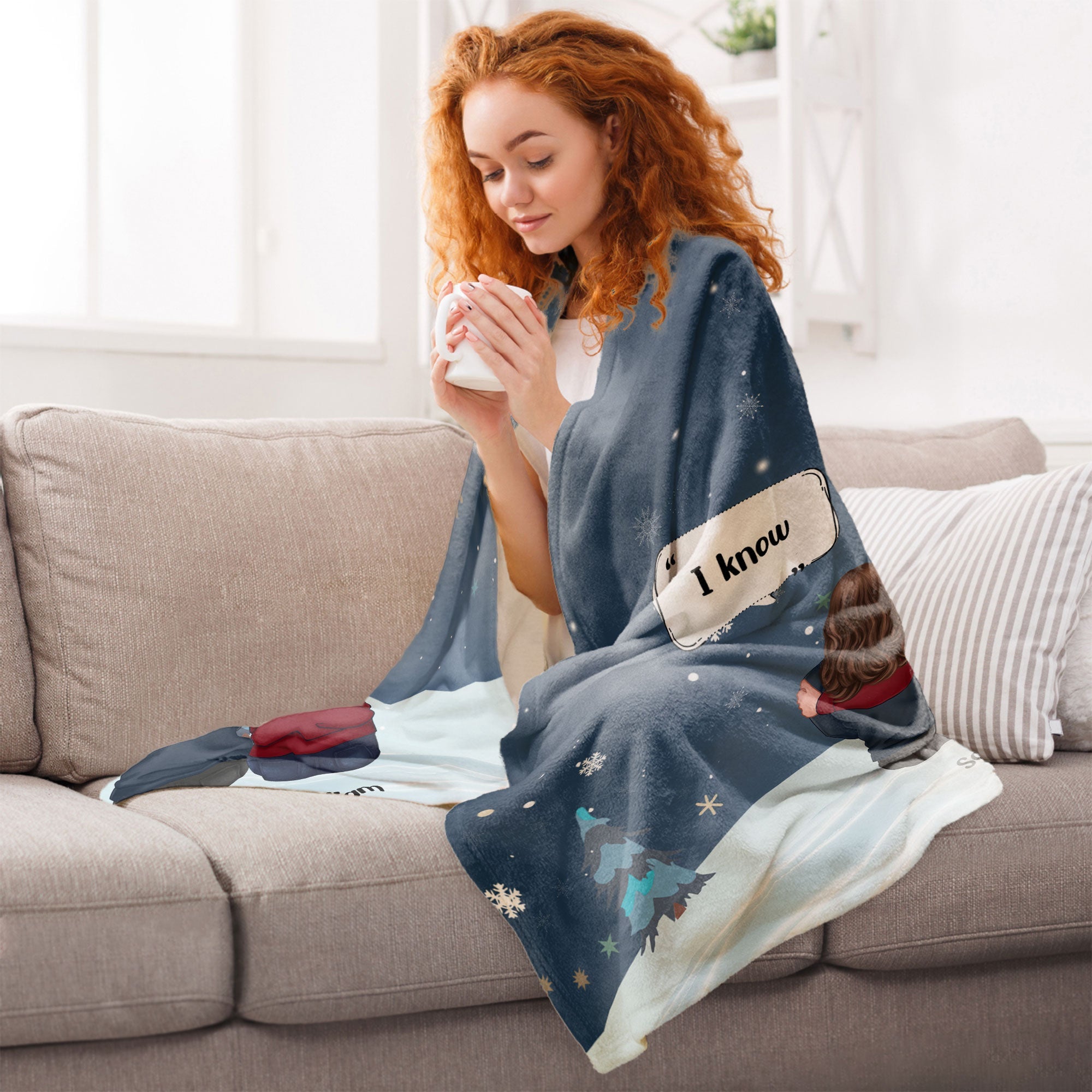 I Love You, I Know - Personalized Blanket Big Size - Image 6