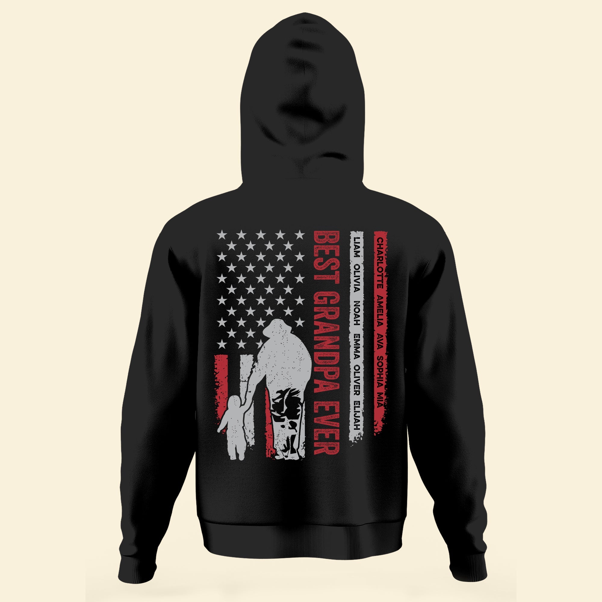 Best Grandpa Ever - PersonalizedOne Size Shirt - Image 4