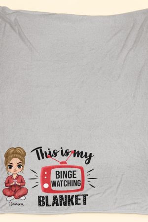 Binge Watching Blanket  - Personalized Blanket  - Birthday Gift For Her, Girl, Woman Big Size