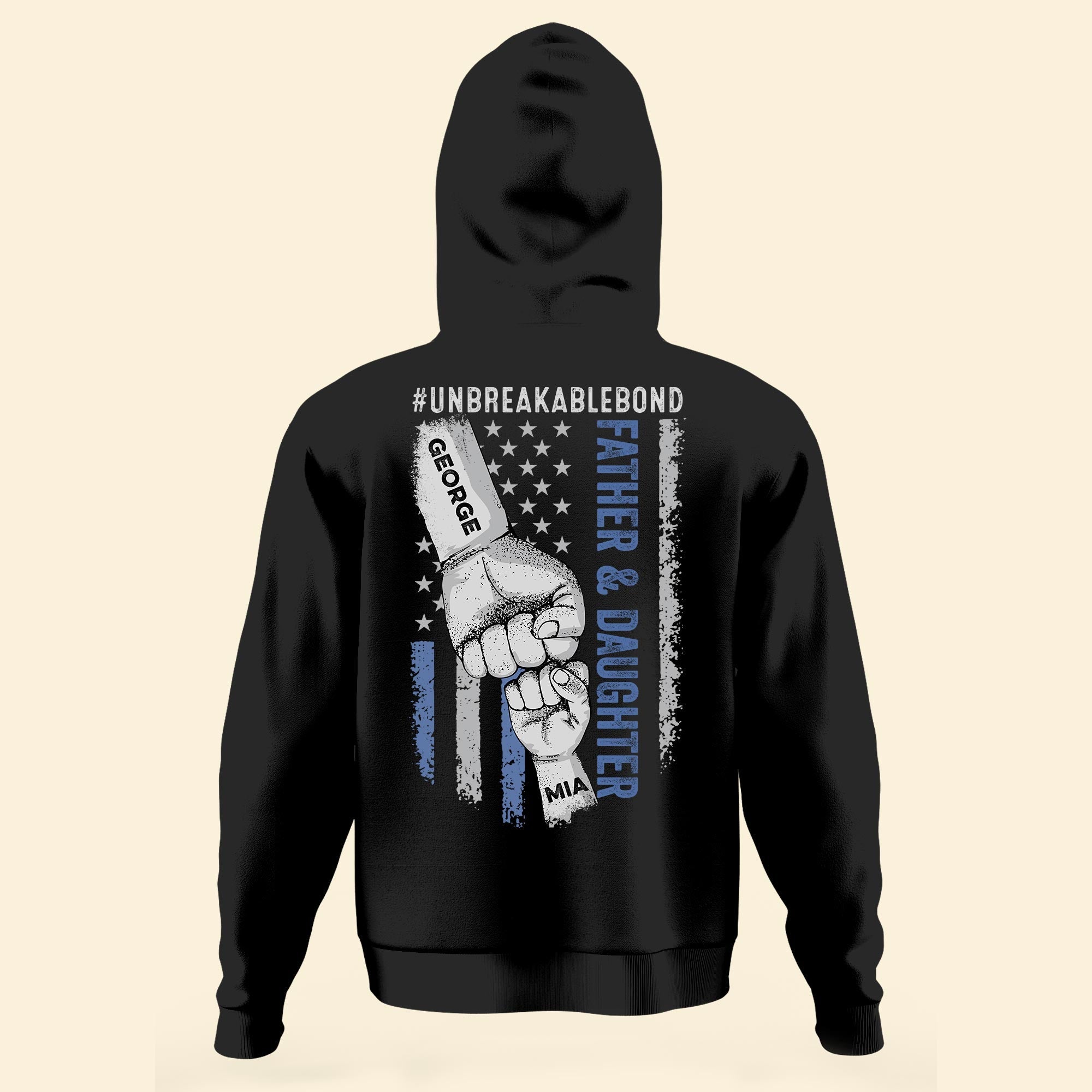 Father Son Unbreakable Bond - Personalized Back PrintedOne Size Shirt Father's Day - Image 4