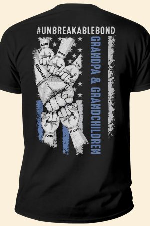 Grandpa & Grandchildren Unbreakable Bond - PersonalizedOne Size Shirt