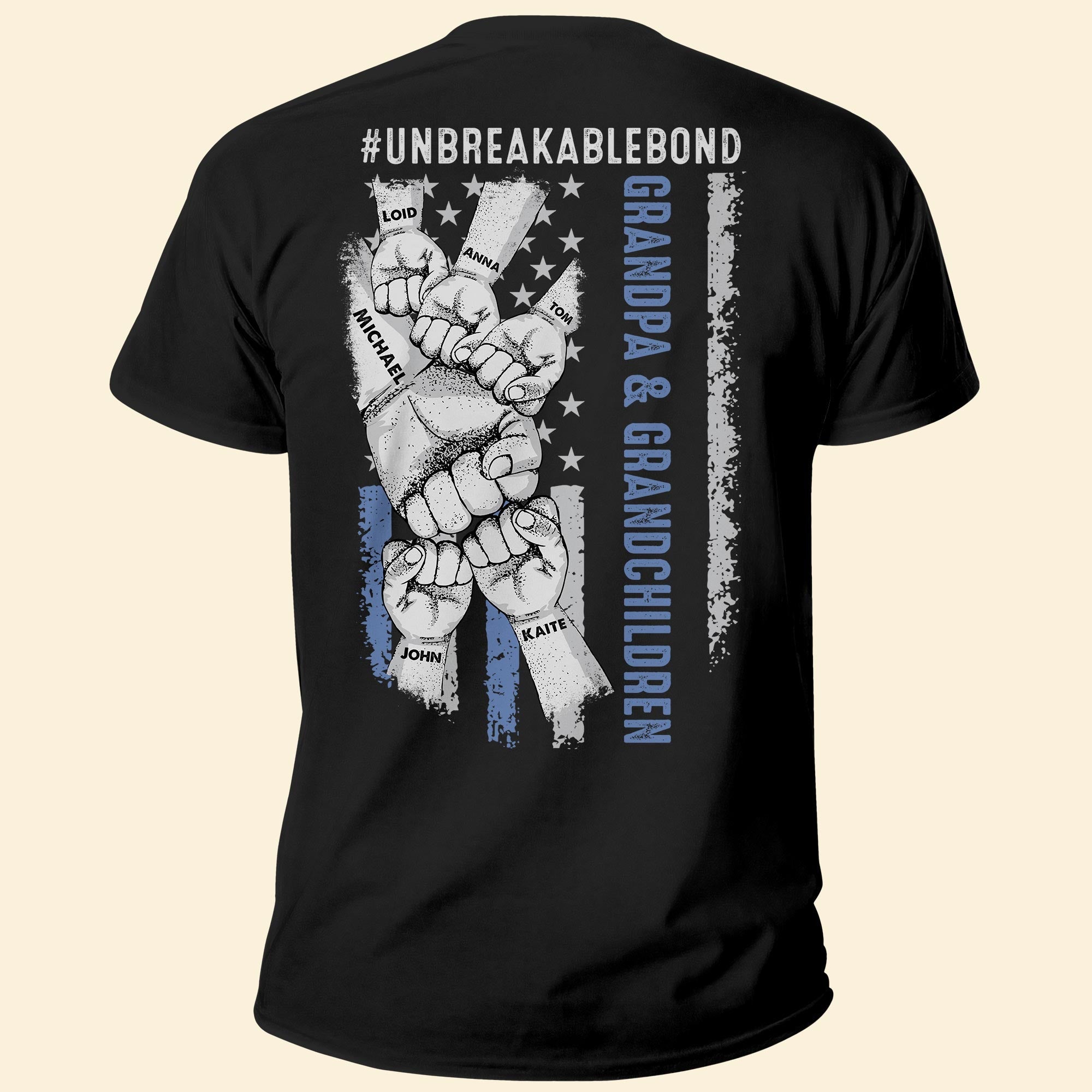 Grandpa & Grandchildren Unbreakable Bond - PersonalizedOne Size Shirt
