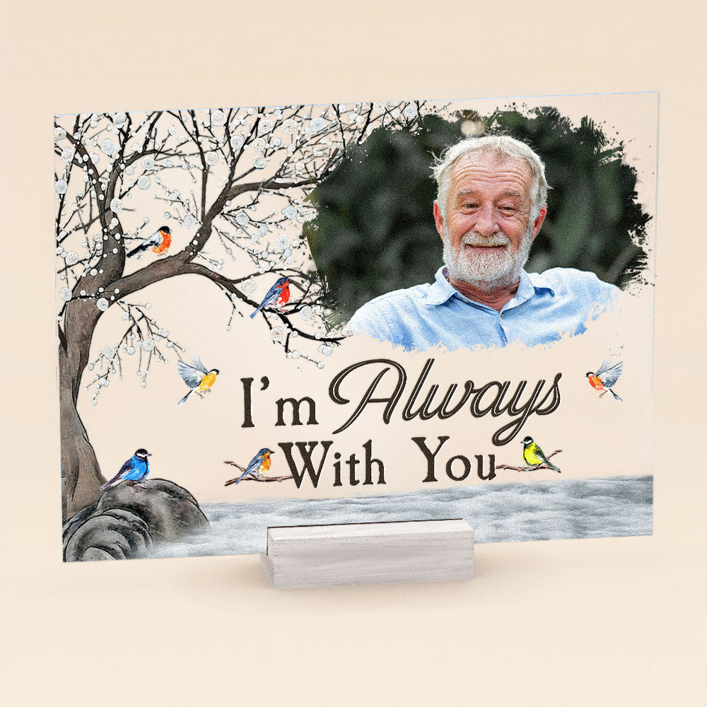 I'm Always With You Robin Birds - Personalized Acrylic Photo Plaque - Image 6