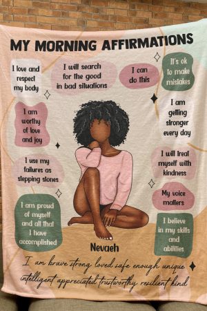 My Morning Affirmations - Personalized Blanket Big Size