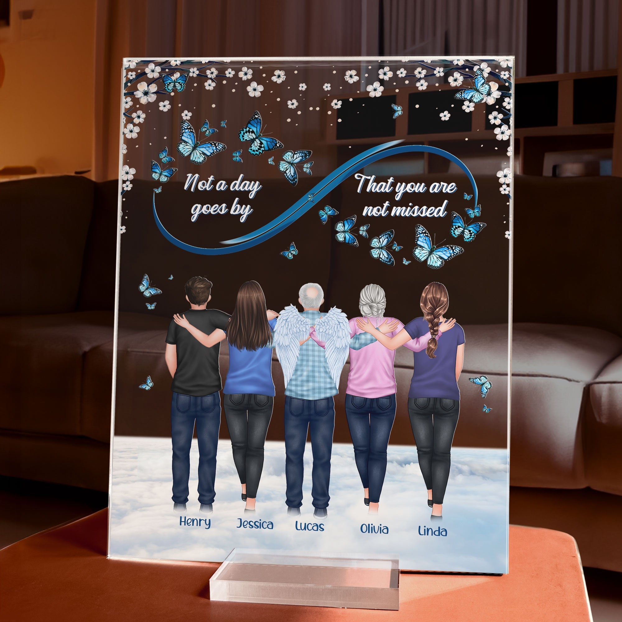 Not A Day Goes By That You Are Not Missed Memorial - Personalized Acrylic Plaque - Image 3