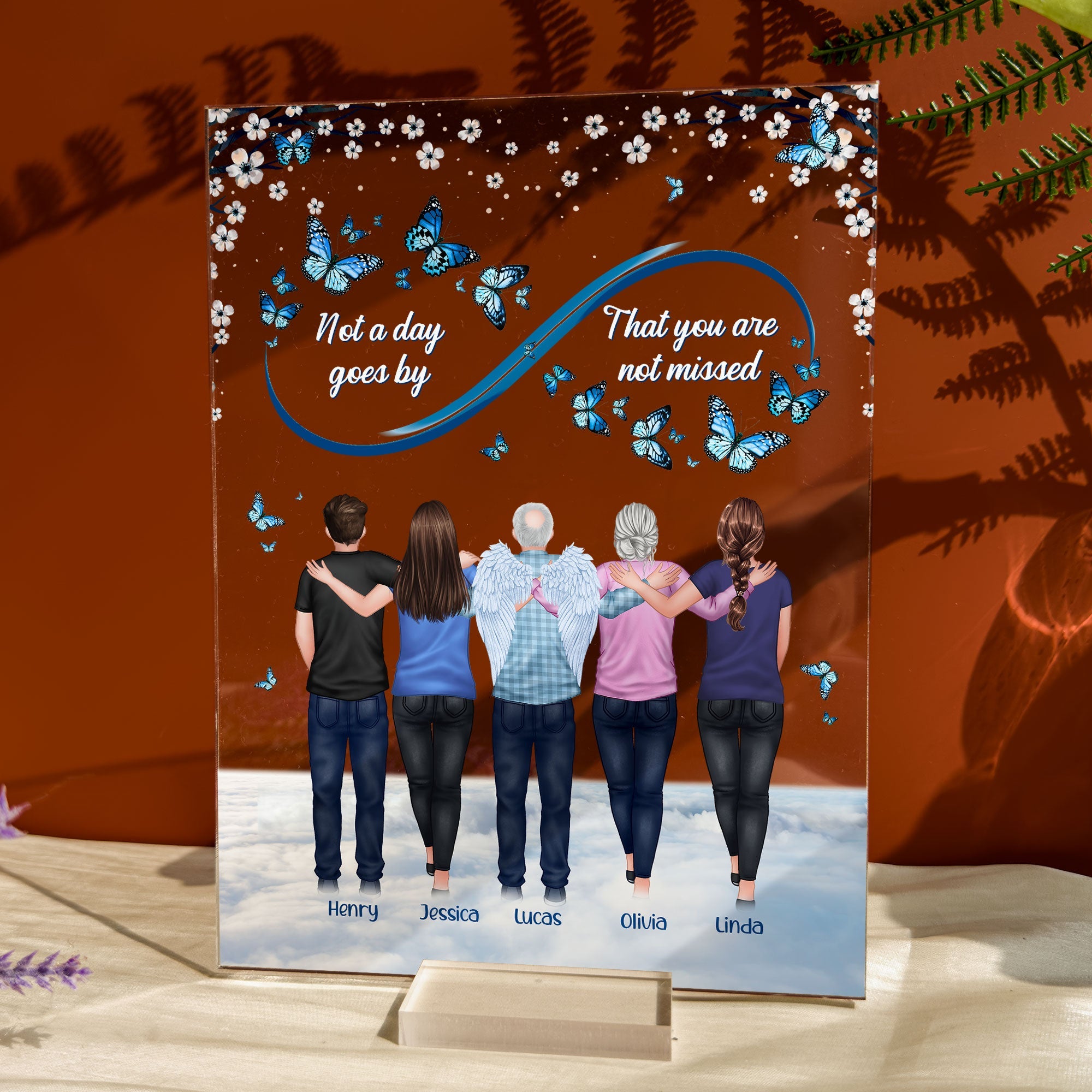 Not A Day Goes By That You Are Not Missed Memorial - Personalized Acrylic Plaque - Image 4