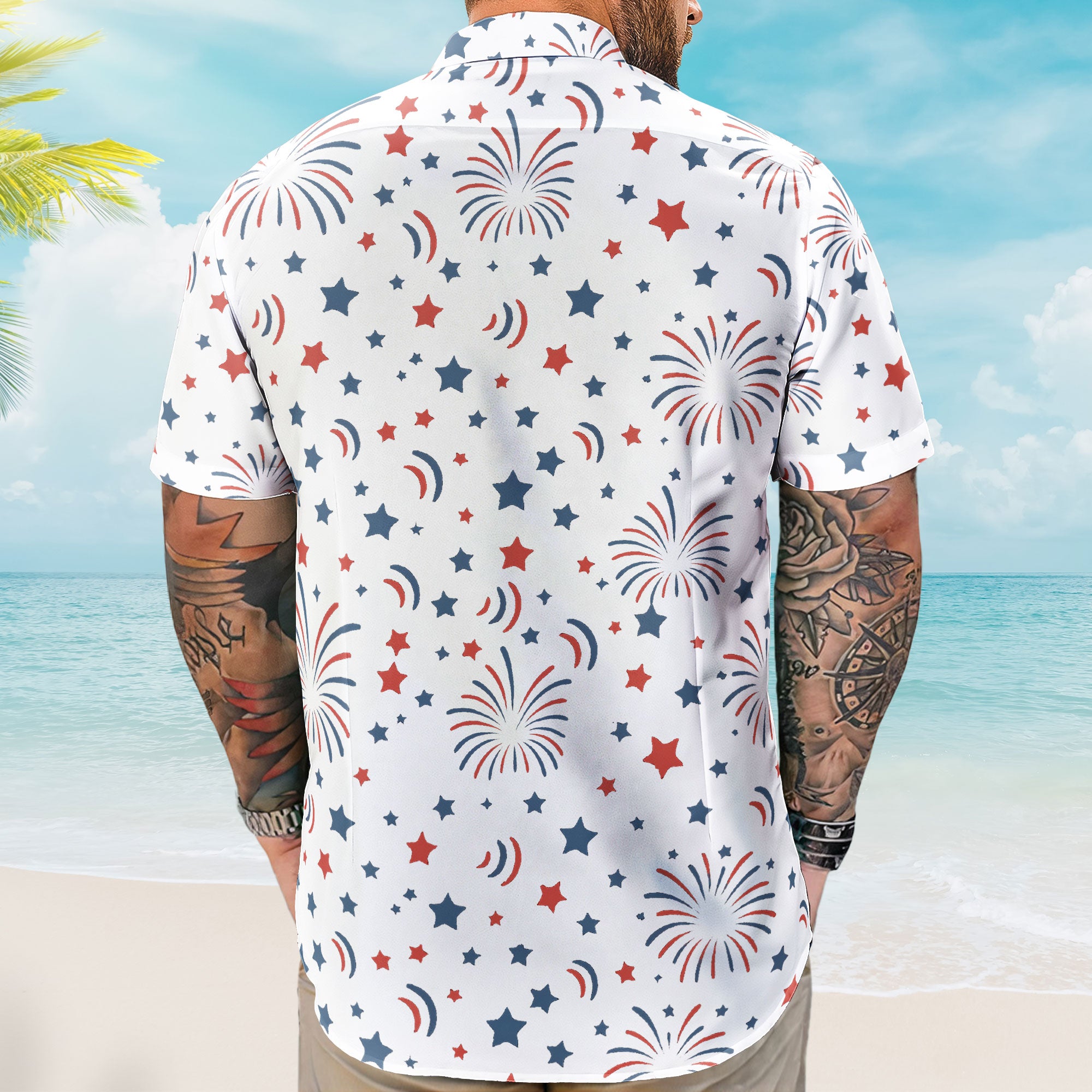 Red White Woof - Personalized Hawaiian Shirt - Image 5