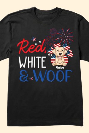 Red, White & Woof - PersonalizedOne Size Shirt