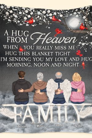 Memorial Gift For Family For Christmas - Personalized Memory Blanket Big Size