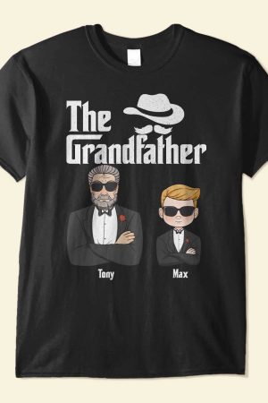 The Grandfather - PersonalizedOne Size Shirt - Grandpa And Kids Suit