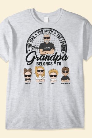 The Man The Myth The Legend Dad Grandpa Papa - PersonalizedOne Size Shirt