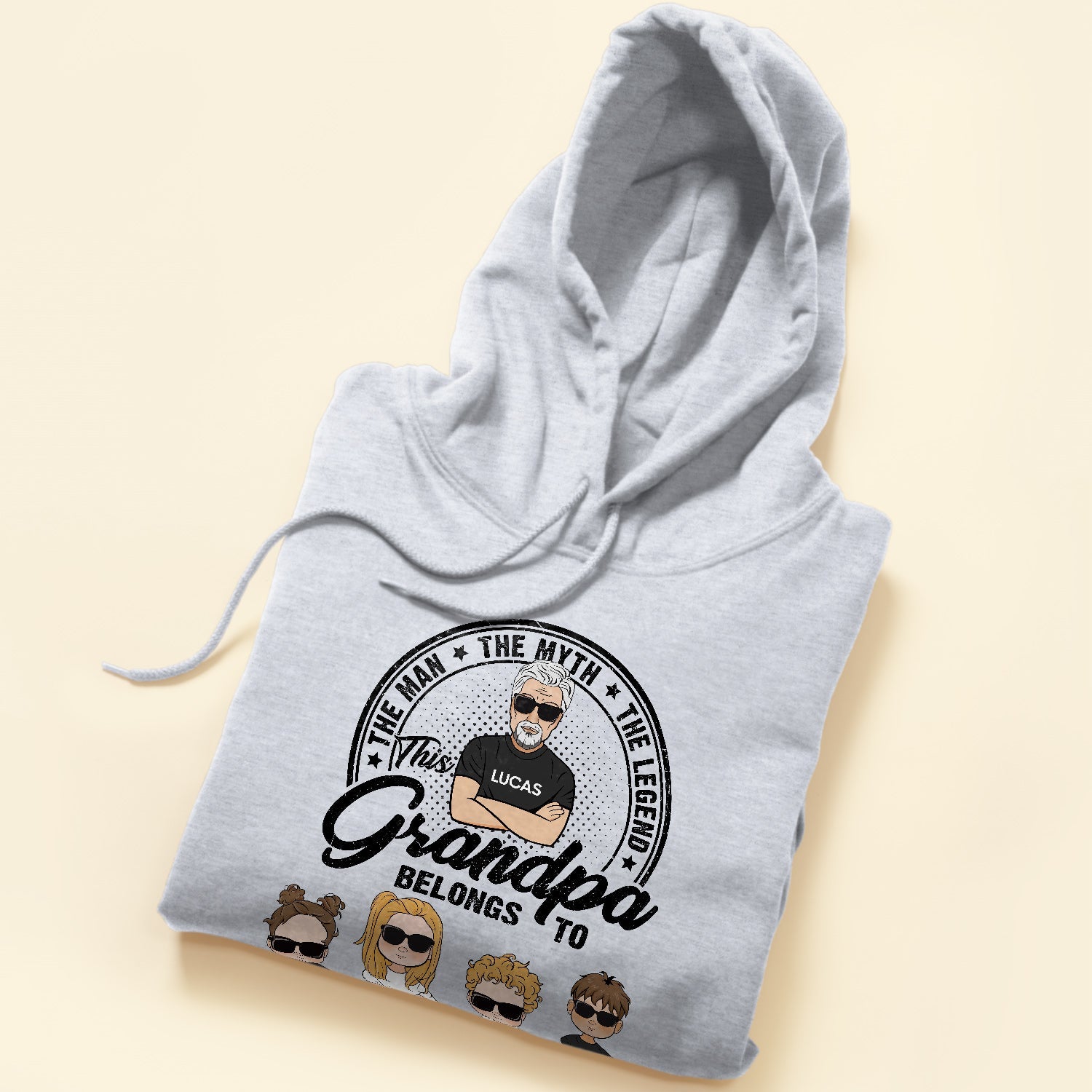 The Man The Myth The Legend Dad Grandpa Papa - PersonalizedOne Size Shirt - Image 5