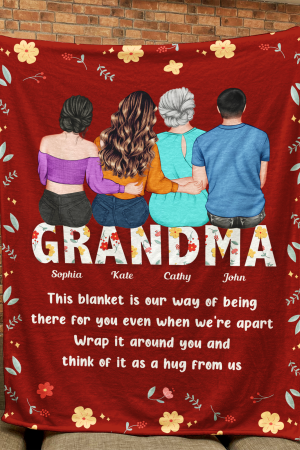 Think Of It As A Hug From Us - Personalized Blanket Big Size