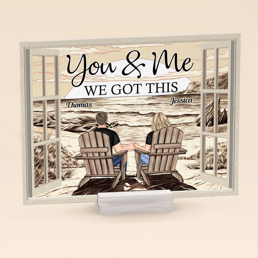 You & Me We Got This Anniversary Gift - Personalized Acrylic Plaque - Image 3