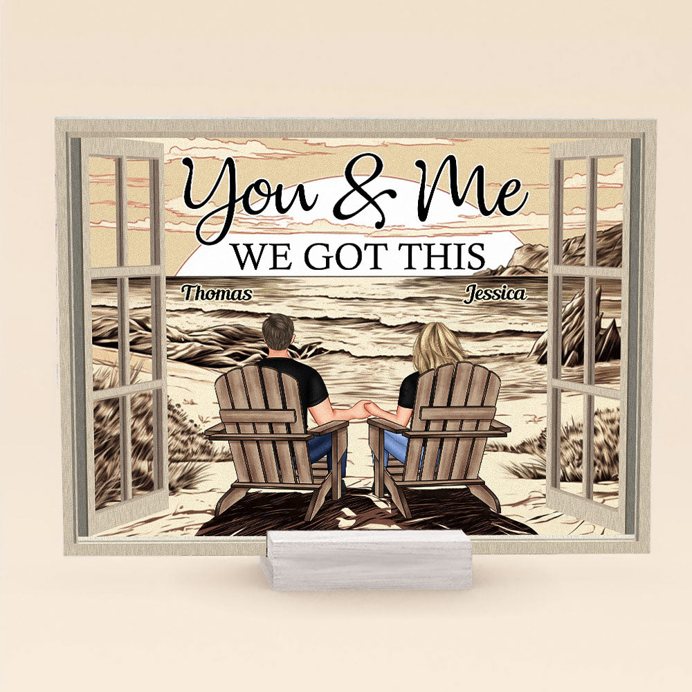 You & Me We Got This Anniversary Gift - Personalized Acrylic Plaque - Image 5