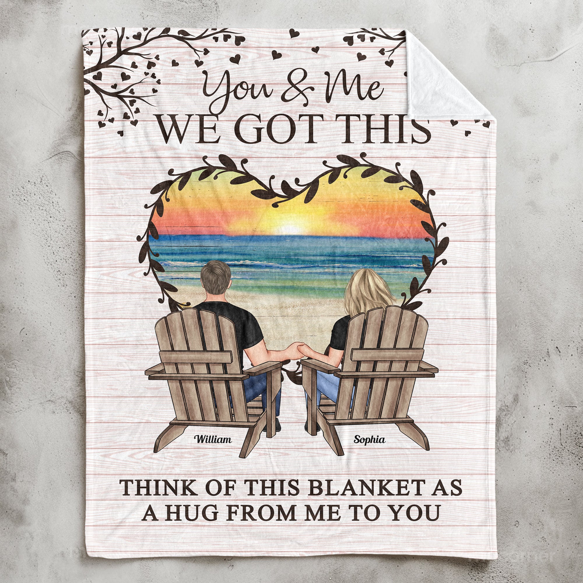 You & Me We Got This Think Of This Blanket As A Hug - Personalized Blanket Big Size - Image 2